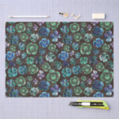 かわいい手描きの水彩ラッキーグリーンクローバー 薄葉紙 (クラフト)