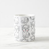 かわいい手描きの継ぎ目のないカワイイドルf コーヒーマグカップ (中央)