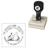 かわいい手描きイラストレーション地元のアヒル卵カートン ラバースタンプ (押印)