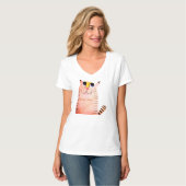 かわいい手描きオレンジボーダー猫の子供用Tシャツ Tシャツ (正面フル)