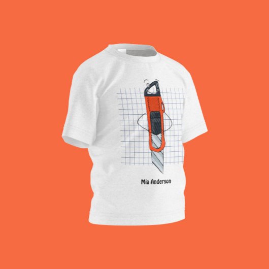 かわいい手描きカッター名Tシャツ Tシャツ