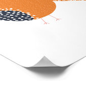 かわいい手描きカナリアの鳥の芸術 ポスター (角)