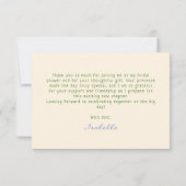 かわいい手描きカラフルブライダルシャワー サンキューカード (裏面)