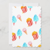 かわいい手描きカーニバルサーカス誕生日 招待状 (裏面)