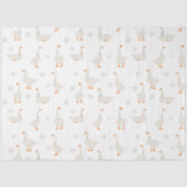 かわいい手描きガチョウとデイジー 薄葉紙 (正面)