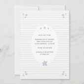 かわいい手描きクジラほこりっぽい青い赤ちゃんシャワー 招待状 (裏面)