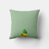 かわいい手描きサボテン+モノグラムフェスティバルフィエスタ クッション (裏面)