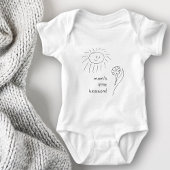 かわいい手描きシンプルタイポグラフィガールネーム ベビーボディスーツ