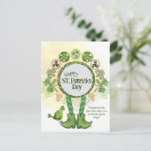 かわいい手描きセントパトリックの日 ポストカード (スタンド正面)