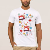 かわいい手描きソーイングパターン Tシャツ (正面)