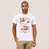 かわいい手描きソーイングパターン Tシャツ (正面フル)