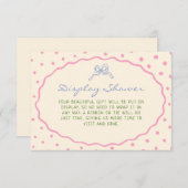 かわいい手描きディスプレカラフルイシャワー エンクロージャーカード (正面/裏面)