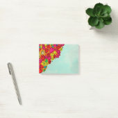 かわいい手描きドードルハートと花 ポストイット (オフィス)