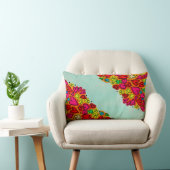 かわいい手描きドードルハートと花 ランバークッション (椅子)