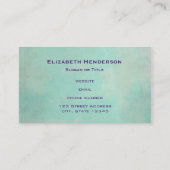 かわいい手描きドードルハートと花 名刺 (裏面)