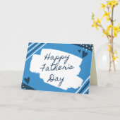 かわいい手描きハッピーパパのデイカード カード (黄色い花)