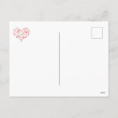 かわいい手描きハートハッピーバレンタインデー シーズンポストカード (裏面)