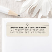 かわいい手描きハート結婚のラベル ラベル (インサイチュ)