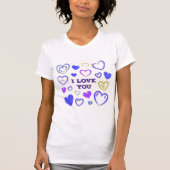 かわいい手描きハート Tシャツ (正面)