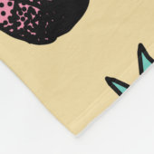 かわいい手描きパイナップルの継ぎ目のない柄 フリースブランケット (角)