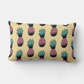 かわいい手描きパイナップルの継ぎ目のない柄 ランバークッション (裏面)