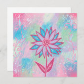 かわいい手描きパステルフラワー (正面/裏面)