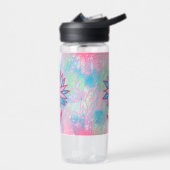 かわいい手描きパステルフラワー ウォーターボトル (左面)