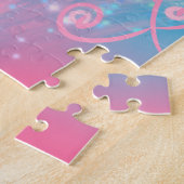 かわいい手描きパステルフラワー ジグソーパズル (側面)