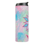 かわいい手描きパステルフラワー タンブラー (回転左)