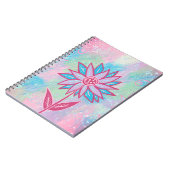 かわいい手描きパステルフラワー ノートブック (左側)