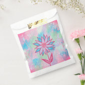 かわいい手描きパステルフラワー フェイバーバッグ (封をした状態)