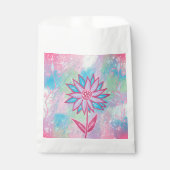 かわいい手描きパステルフラワー フェイバーバッグ (正面)