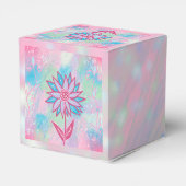 かわいい手描きパステルフラワー フェイバーボックス (裏面サイド)