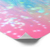 かわいい手描きパステルフラワー ポスター (角)