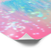 かわいい手描きパステルフラワー ポスター (コーナー)