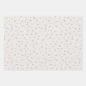 かわいい手描きパステルブルースターオンクリームテクスチャ ラッピングペーパーシート (正面3)