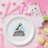 かわいい手描きパフィン ペーパープレート (パーティー)