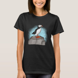 かわいい手描きパフィン Tシャツ