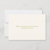 かわいい手描きフローラ赤ちゃんシャワーサンキューカード サンキューカード (裏面)