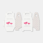 かわいい手描きレインボーピンクバーディベビーシャワー フェイバーボックス (折り畳みなし)