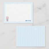 かわいい手描きロブスター ノートカード (正面/裏面)