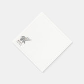 かわいい手描き子象のベビーシャワー スタンダードカクテルナプキン (角)