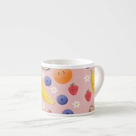 かわいい手描き果実(顔付) エスプレッソカップ (正面右)