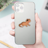 かわいい手描き爬虫類アートデカール シール (スマートフォン)