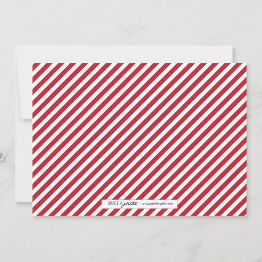 かわいい手書きあなたは愛されたフレームバレンタイン 招待状 (裏面)