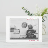 かわいい手書きあなたは愛されたフレームバレンタイン 招待状 (スタンド正面)