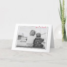 かわいい手書きの「愛されているよ」フレームバレンタイン シーズンカード