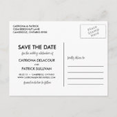 かわいい手書きスクリプト日付はがきを保存 案内ポストカード (裏面)