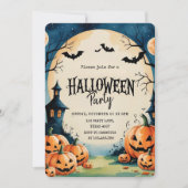 かわいい手書きハローウィンパーティキッズ シーズンカード (正面)