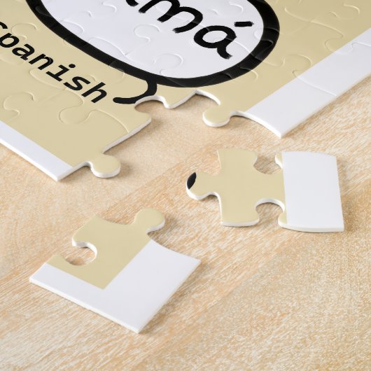 かわいい手書きママ世界言語家族 ジグソーパズル (側面)